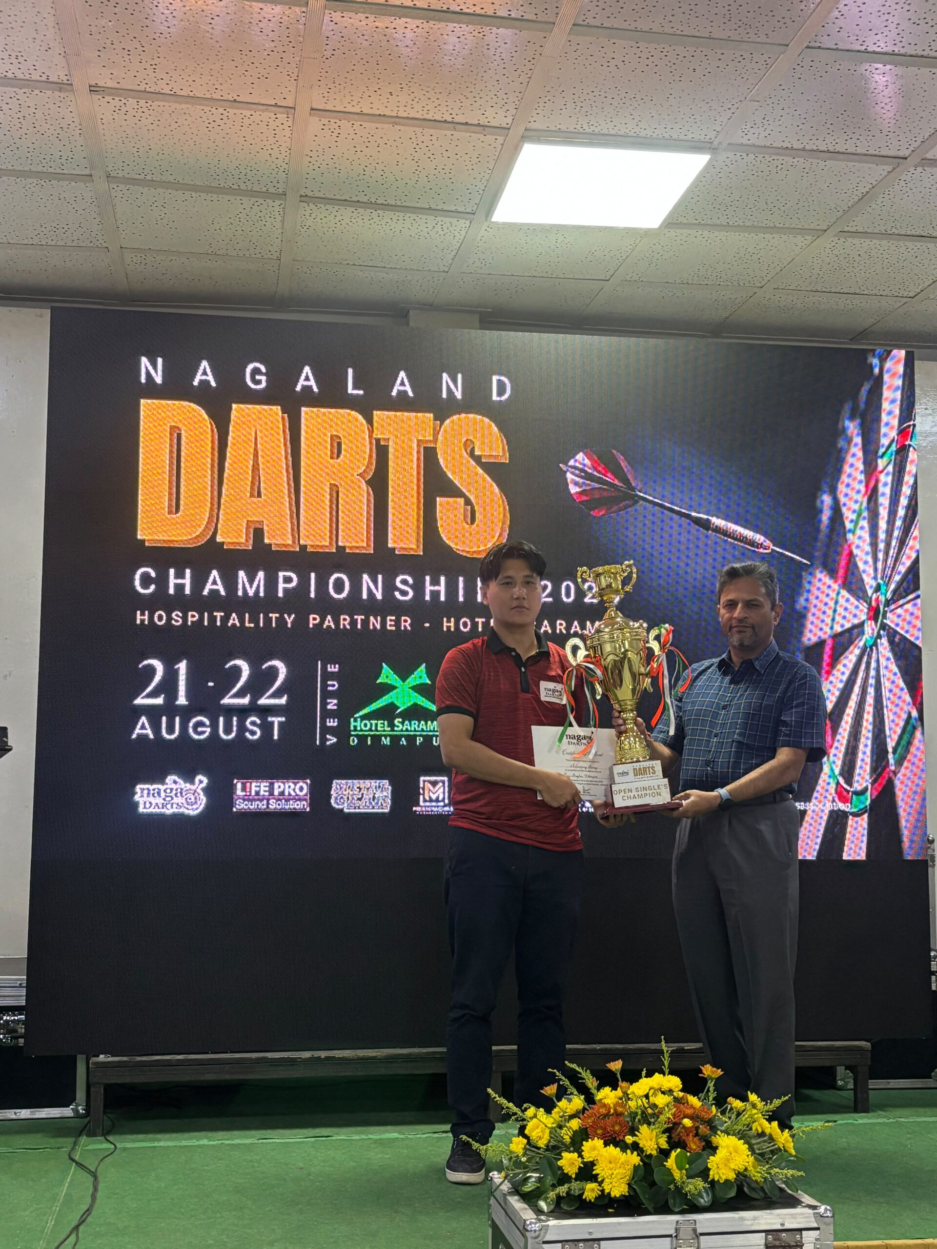 Read more about the article Imliwapang Imsong Crowned Open Singles Champion as Darts Tournament Concludes